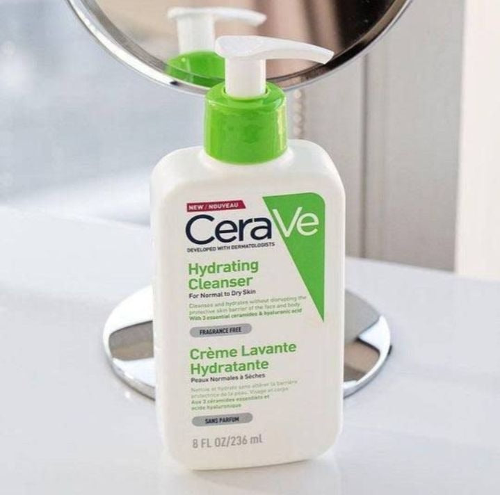CeraVe Hydrating Cleanser with Hyaluronic Acid & Ceramides | Moisturizing Face Wash for Normal to Dry Skin