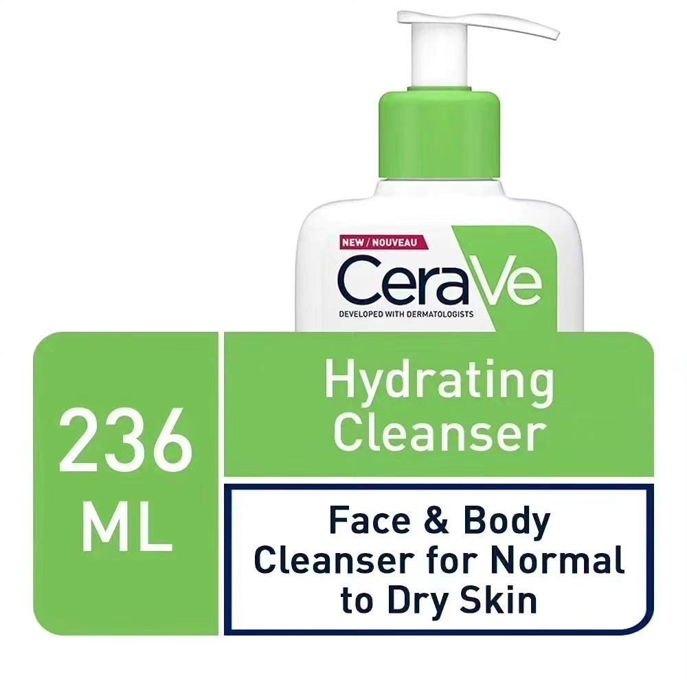CeraVe Hydrating Cleanser with Hyaluronic Acid & Ceramides | Moisturizing Face Wash for Normal to Dry Skin