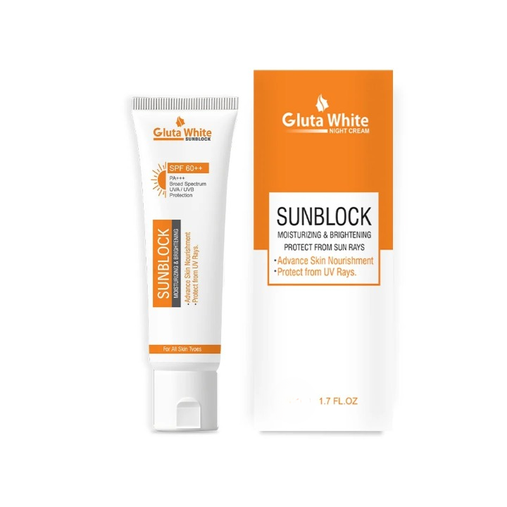 Gluta White Sunblock |  Whitening & UV Protection Sunscreen | All Skin Types