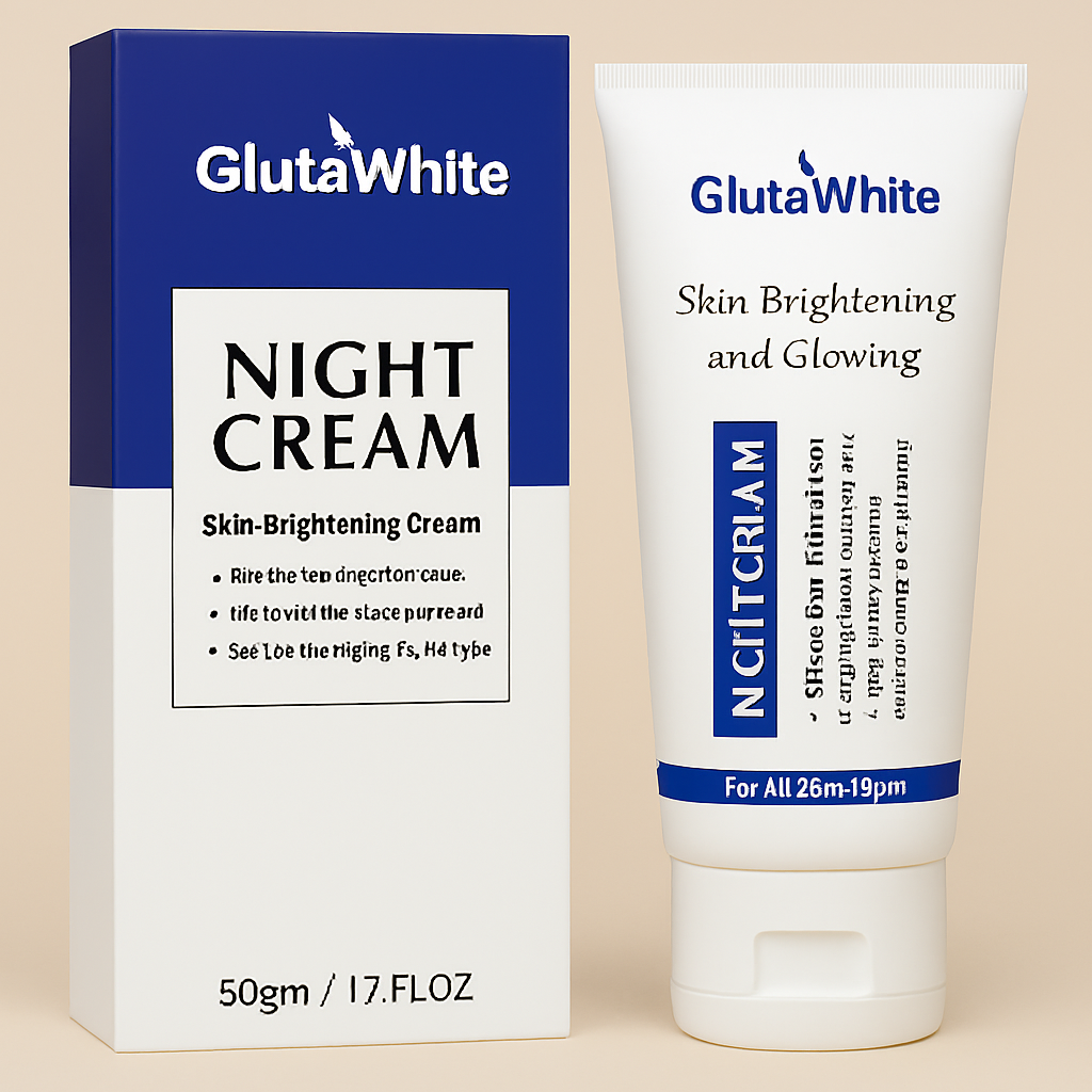 Gluta White Night Cream |  Advanced Skin Brightening | Nourishing & Anti-Aging Formula (50ml)