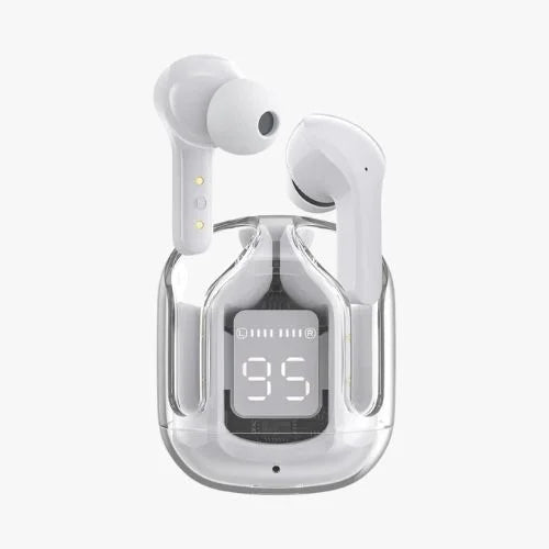Air 31 Earbuds Wireless Earbuds With Crystal Transparent Case With Type-C Charging | Earbuds Bluetooth 5.3 - With Pouch
