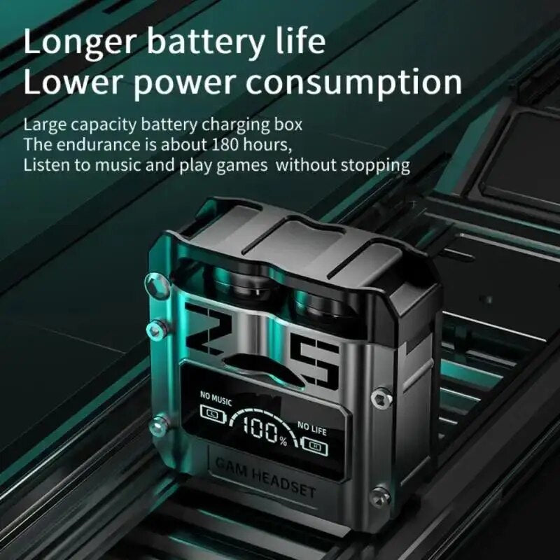 M25 Bluetooth 5.3 Wireless Earbuds – HiFi Sound | LED Battery Display | 40 Hours Backup | Noise Cancelling |  Touch Control | Waterproof