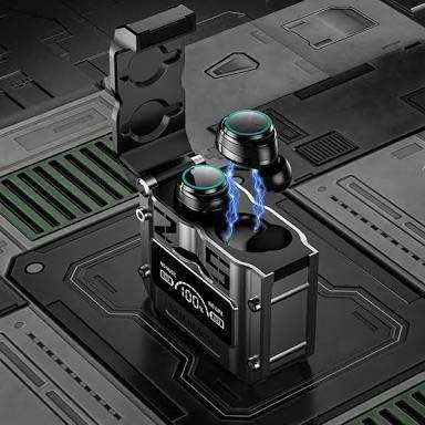 M25 Bluetooth 5.3 Wireless Earbuds – HiFi Sound | LED Battery Display | 40 Hours Backup | Noise Cancelling |  Touch Control | Waterproof