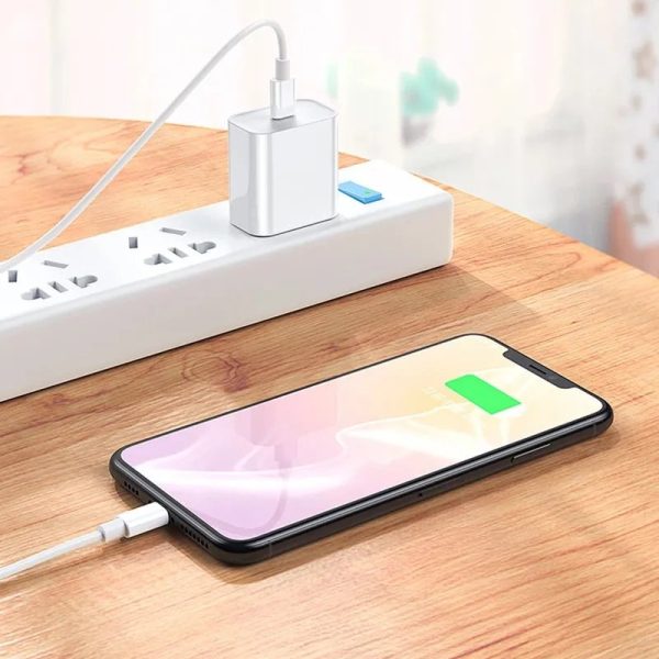 35w 2-pin Fast Charger With Type-c To Iphone Cable – 1m Length