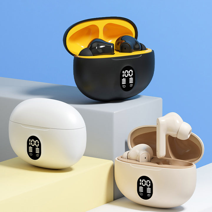 Professional Display Earbuds STEREO 895B Wireless Bluetooth Earbuds | Mic in-Ear Headphones with LED Display | Fast Charging | Bluetooth 5.3